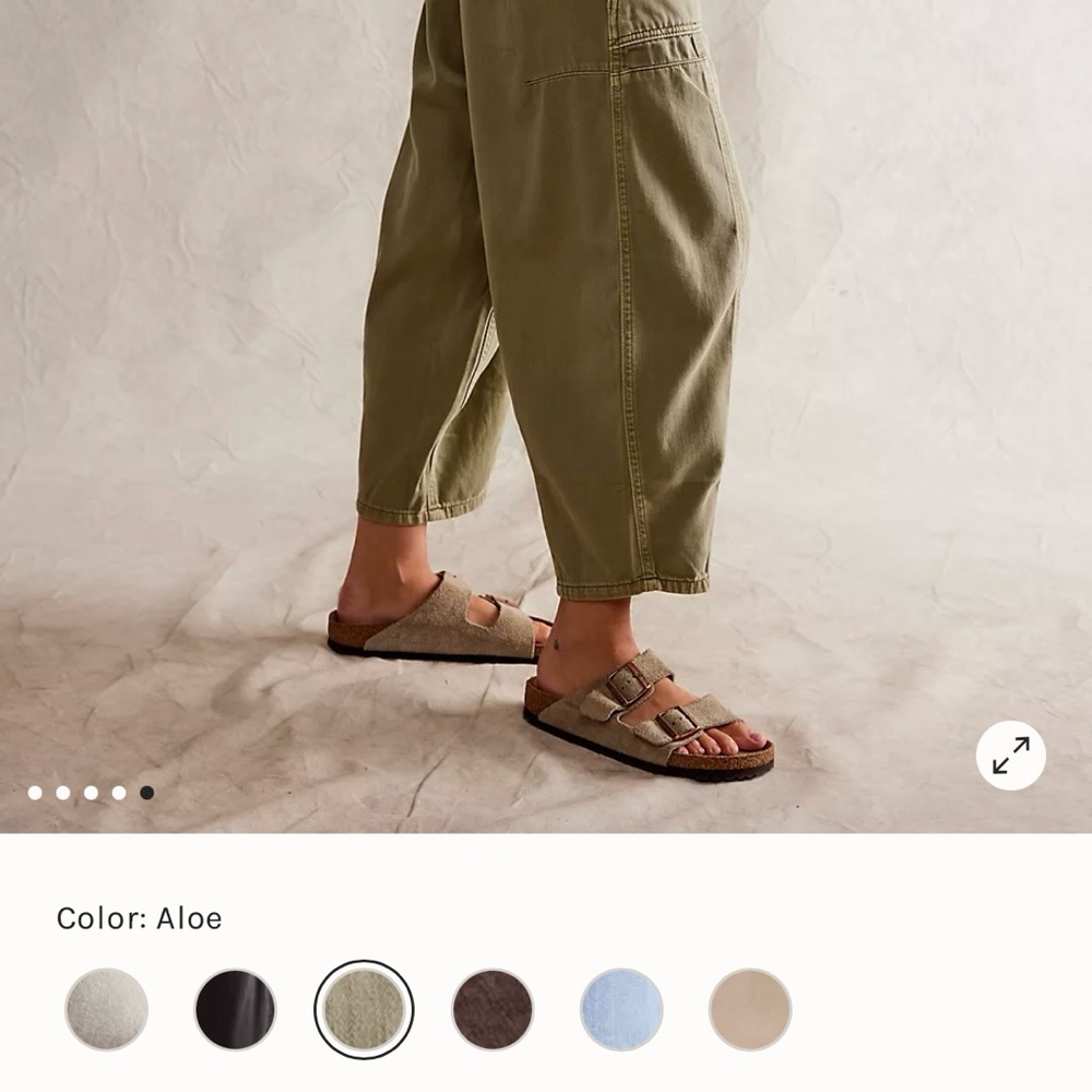 Free People Olive Green Cropped Utility Pants - Picture 3 of 12